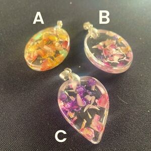 Hand Poured Resin Pendant